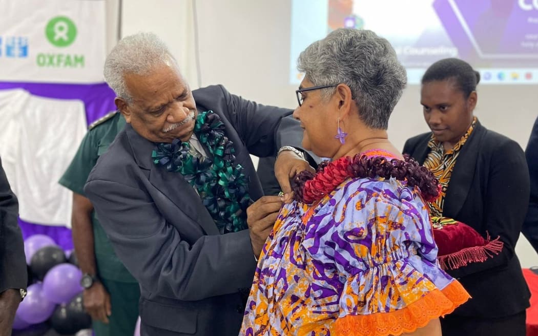 Vanuatu Awarded Shamima the 40th Anniversary Medal for her work