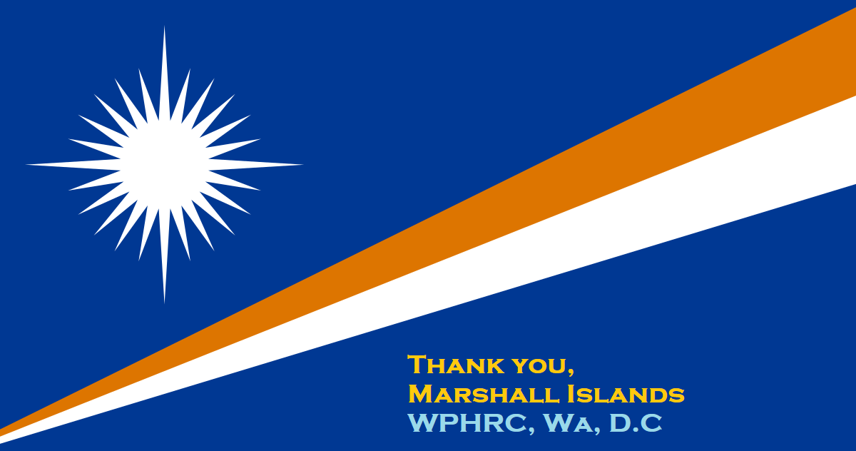 Thank you, Marshall Islands